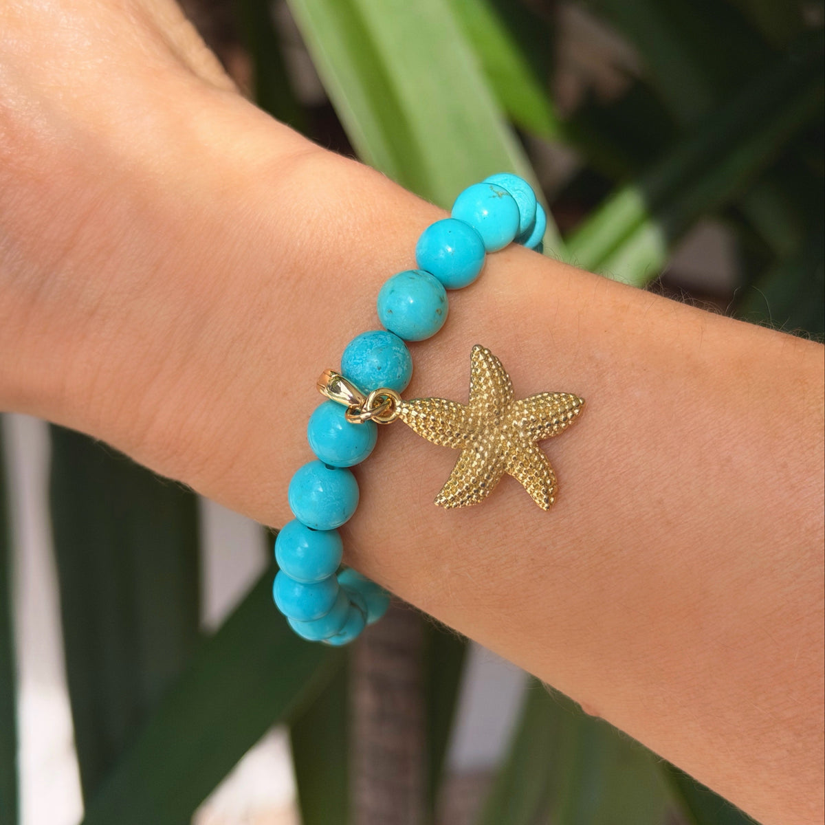 Kali Starfish Natural Turquoise Bracelet