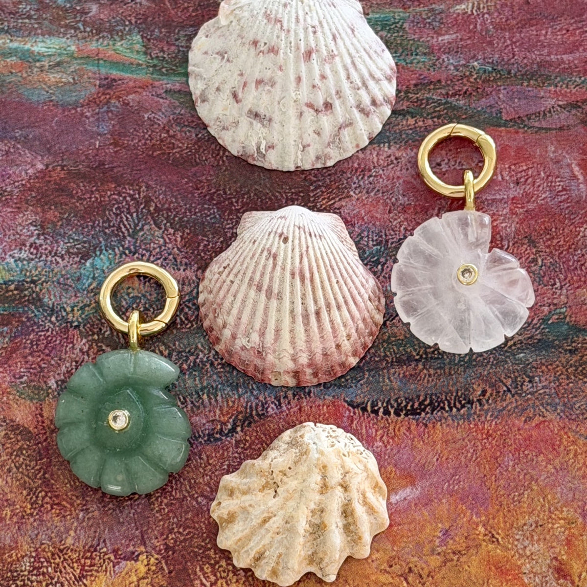 Luna Mare Shell Pendant | White Quartz