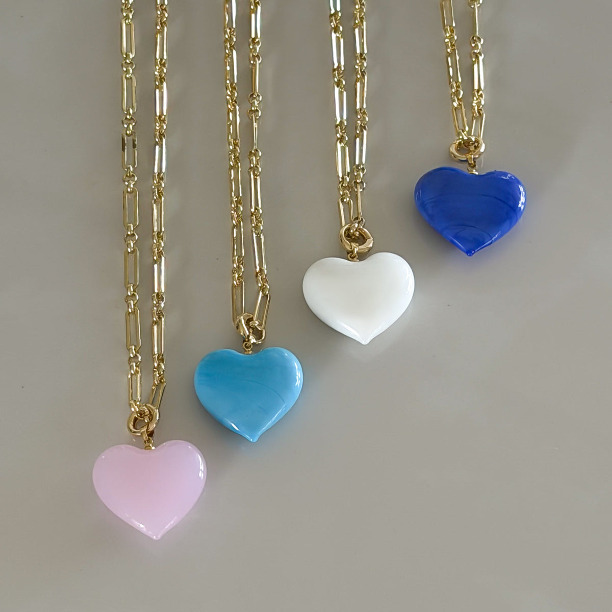 Bauble Heart Necklace | Pastel Pink