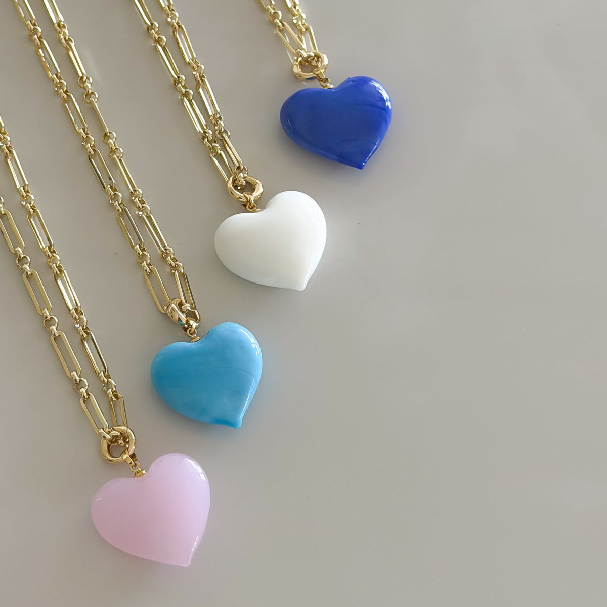 Bauble Heart Necklace | White