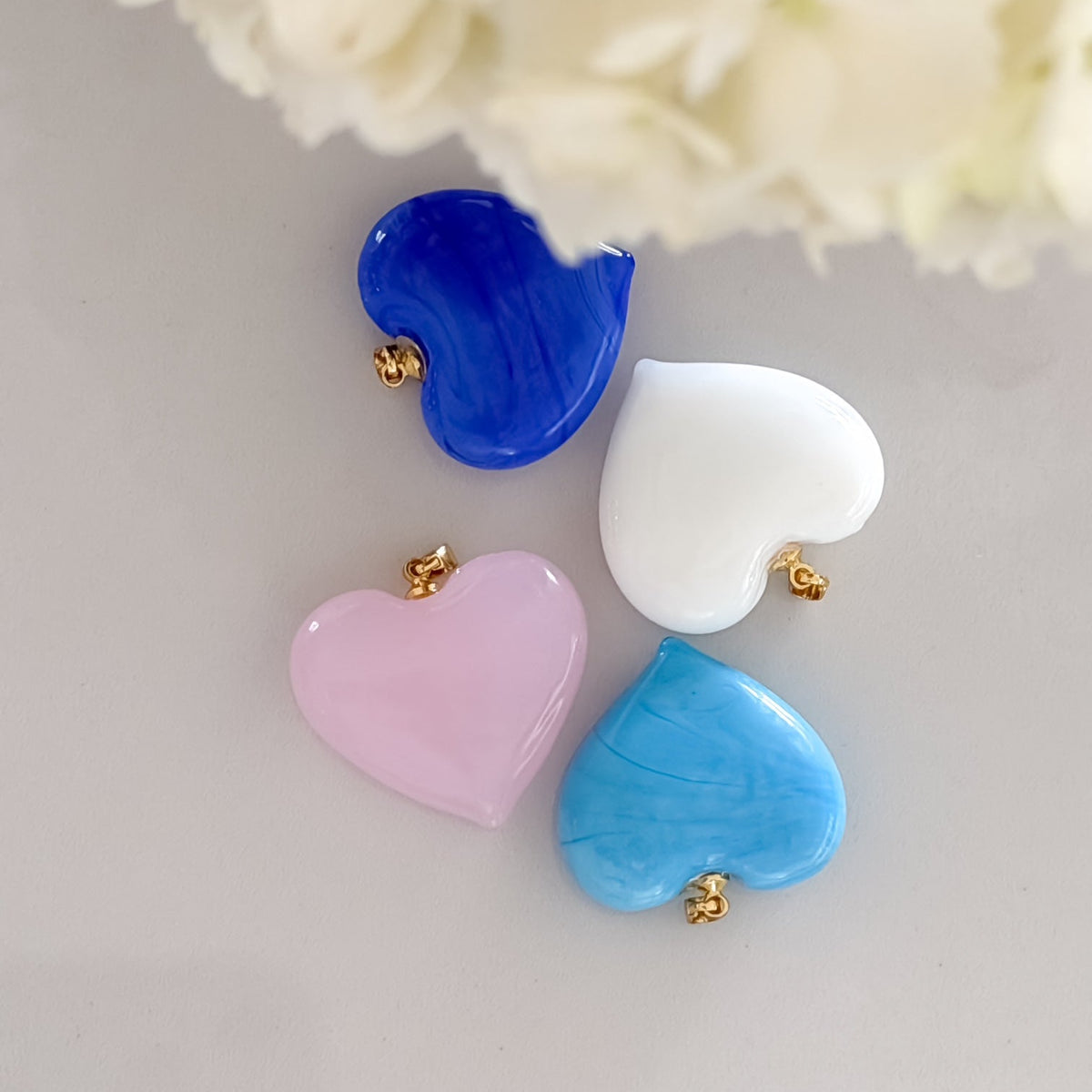 Bauble Heart Charm | Pastel Pink
