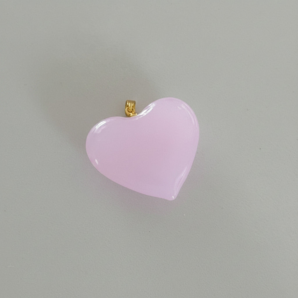 Bauble Heart Charm | Pastel Pink