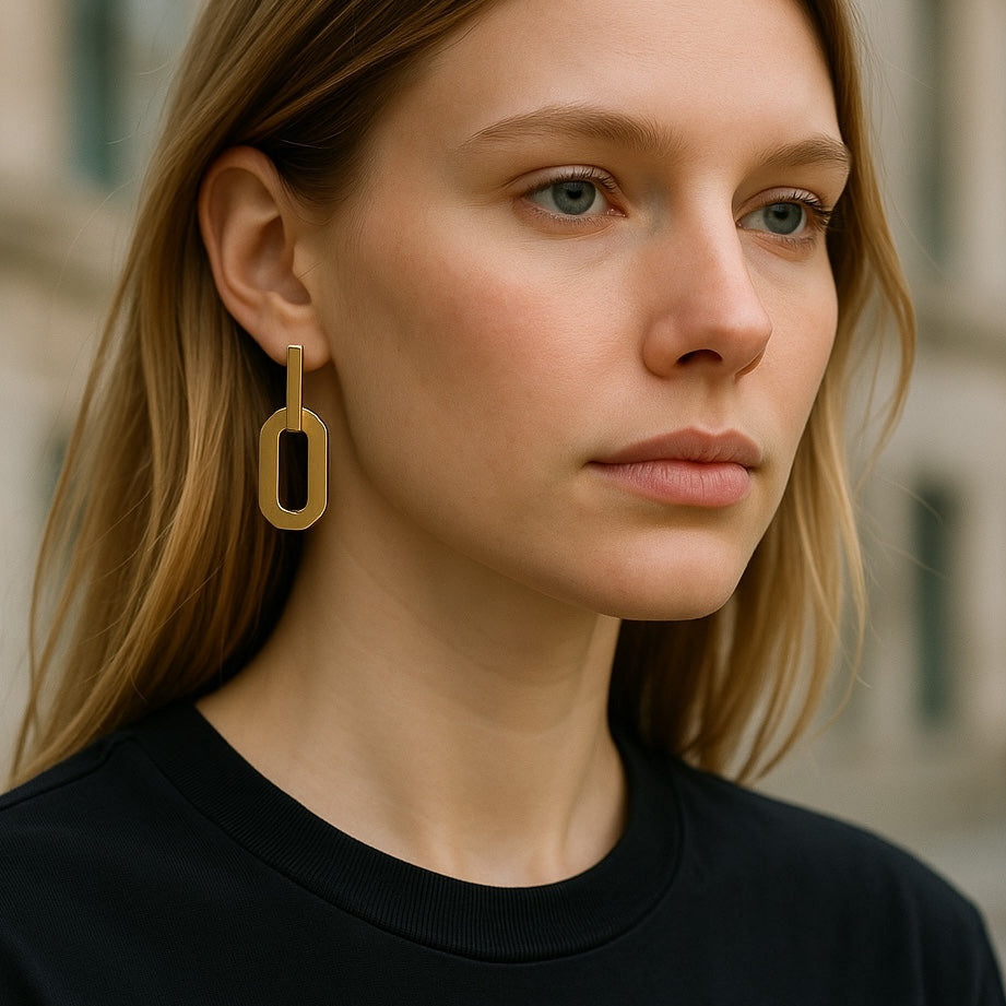 Gigi Double Link Detachable Earrings | Gold