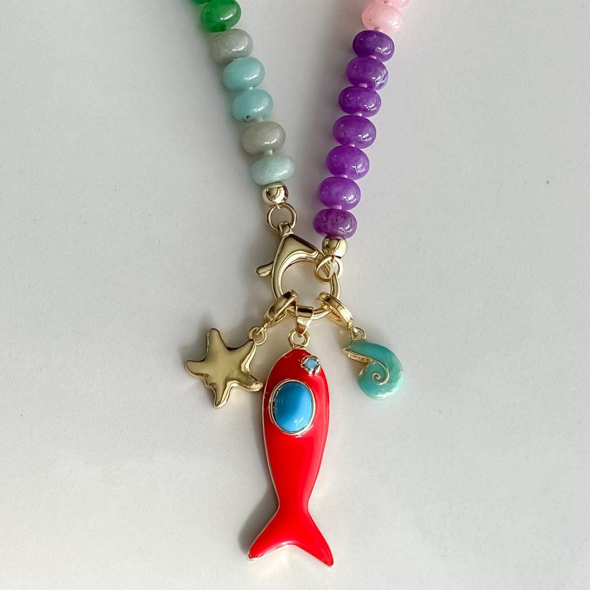 Endless Summer Coastal Cluster Charm Necklace | VERMILION