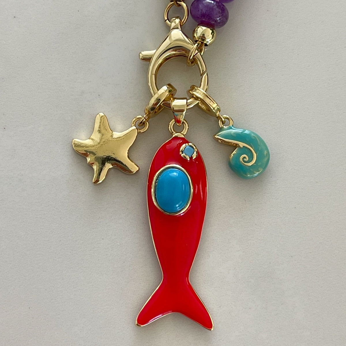 Endless Summer Coastal Cluster Charm Necklace | VERMILION