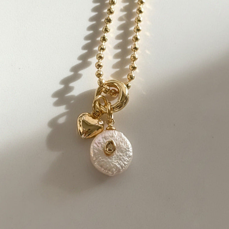 Tidal Heart Charm Necklace