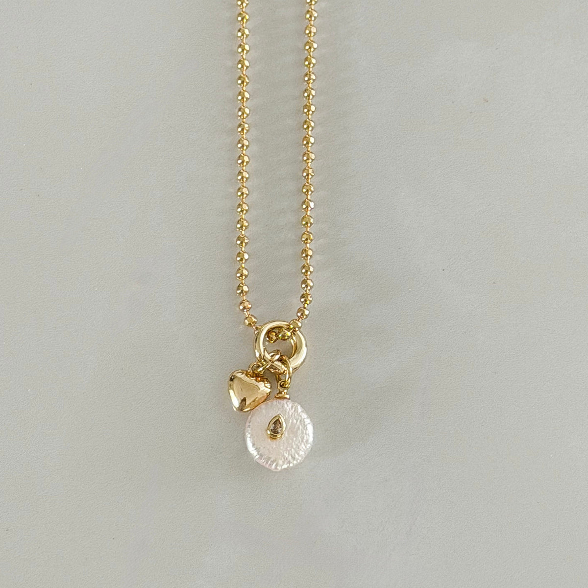 Tidal Heart Charm Necklace