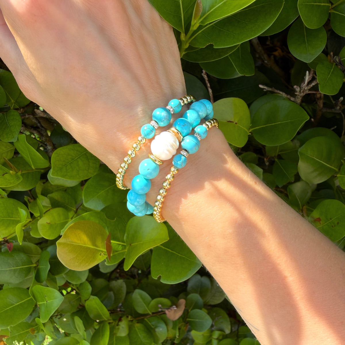 Kali Pearl Natural Turquoise Bracelet