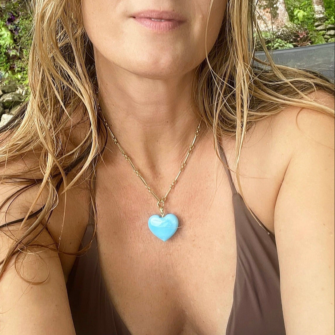 Bauble Heart Necklace | Turquoise
