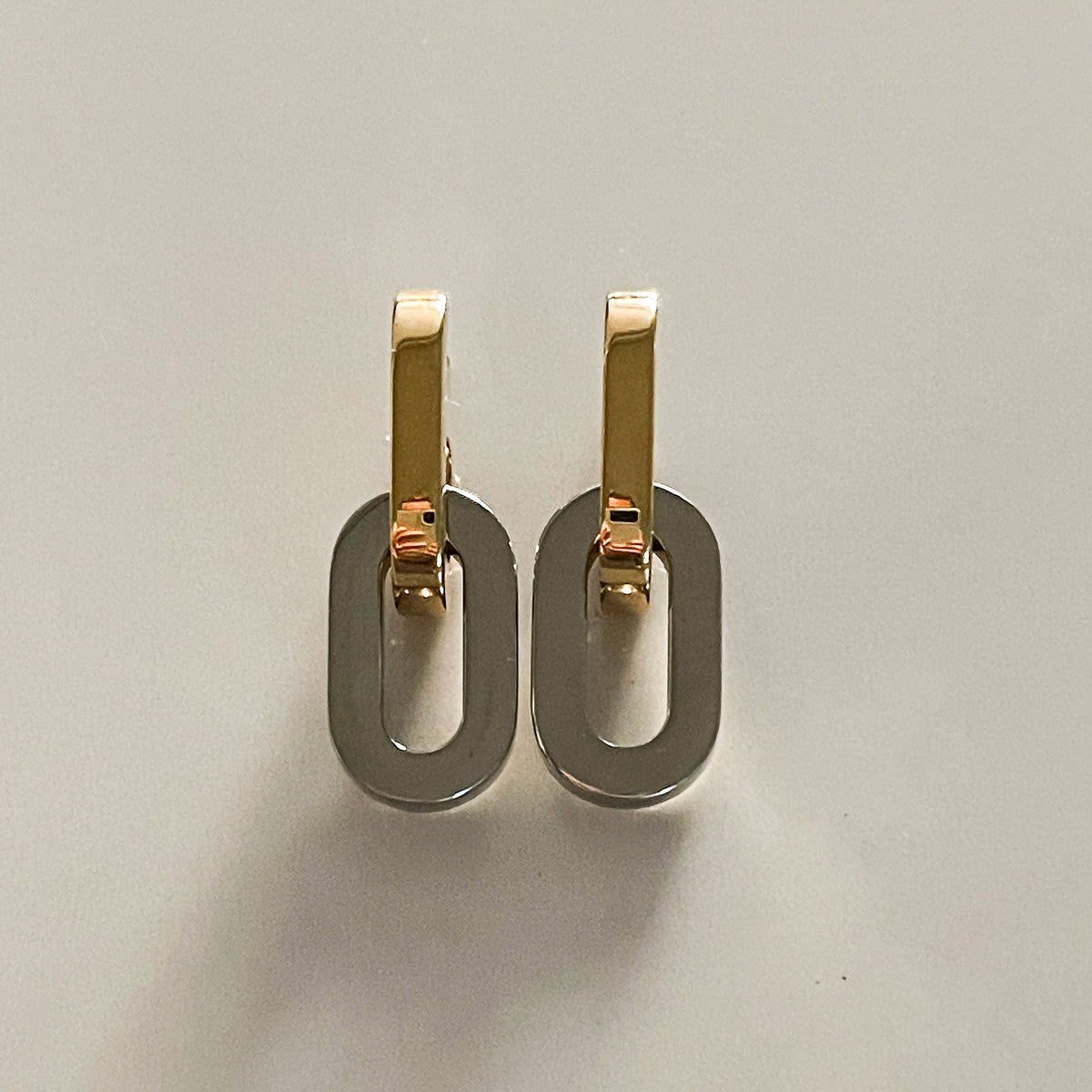 Gigi Double Link Detachable Earrings | Two Tone