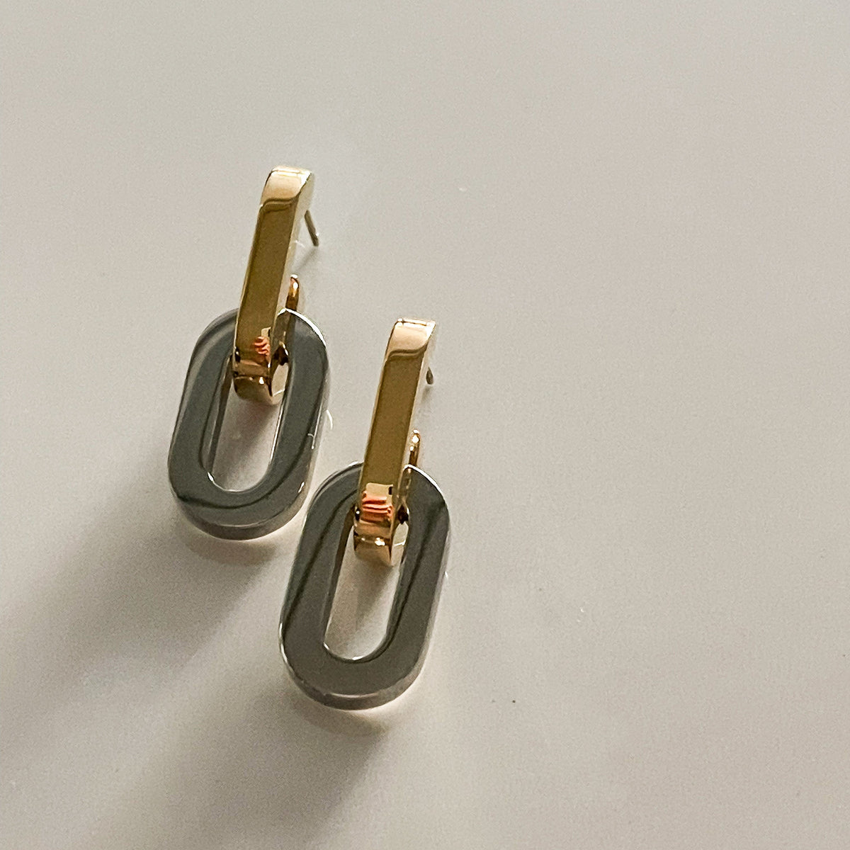 Gigi Double Link Detachable Earrings | Two Tone