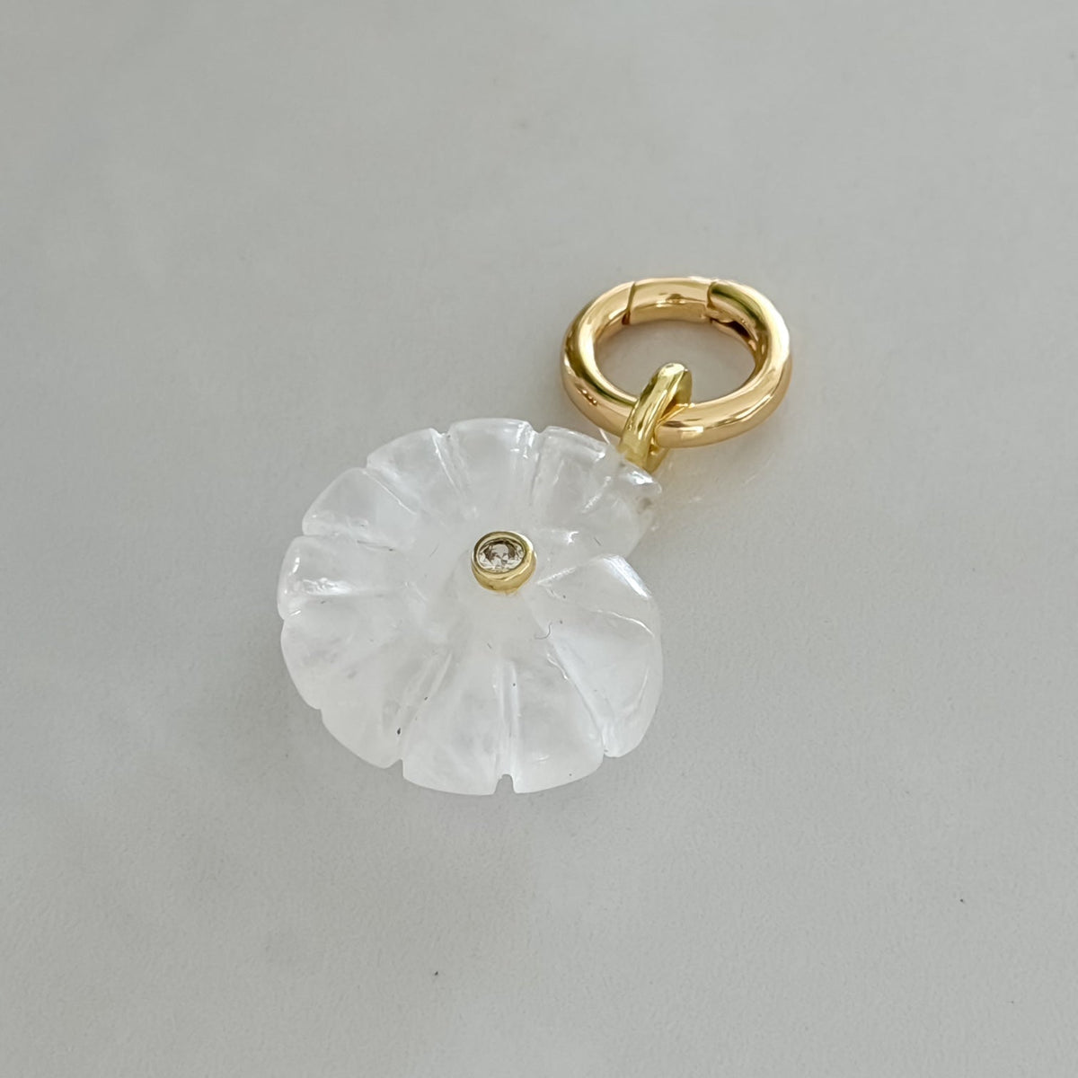 Luna Mare Shell Pendant | White Quartz