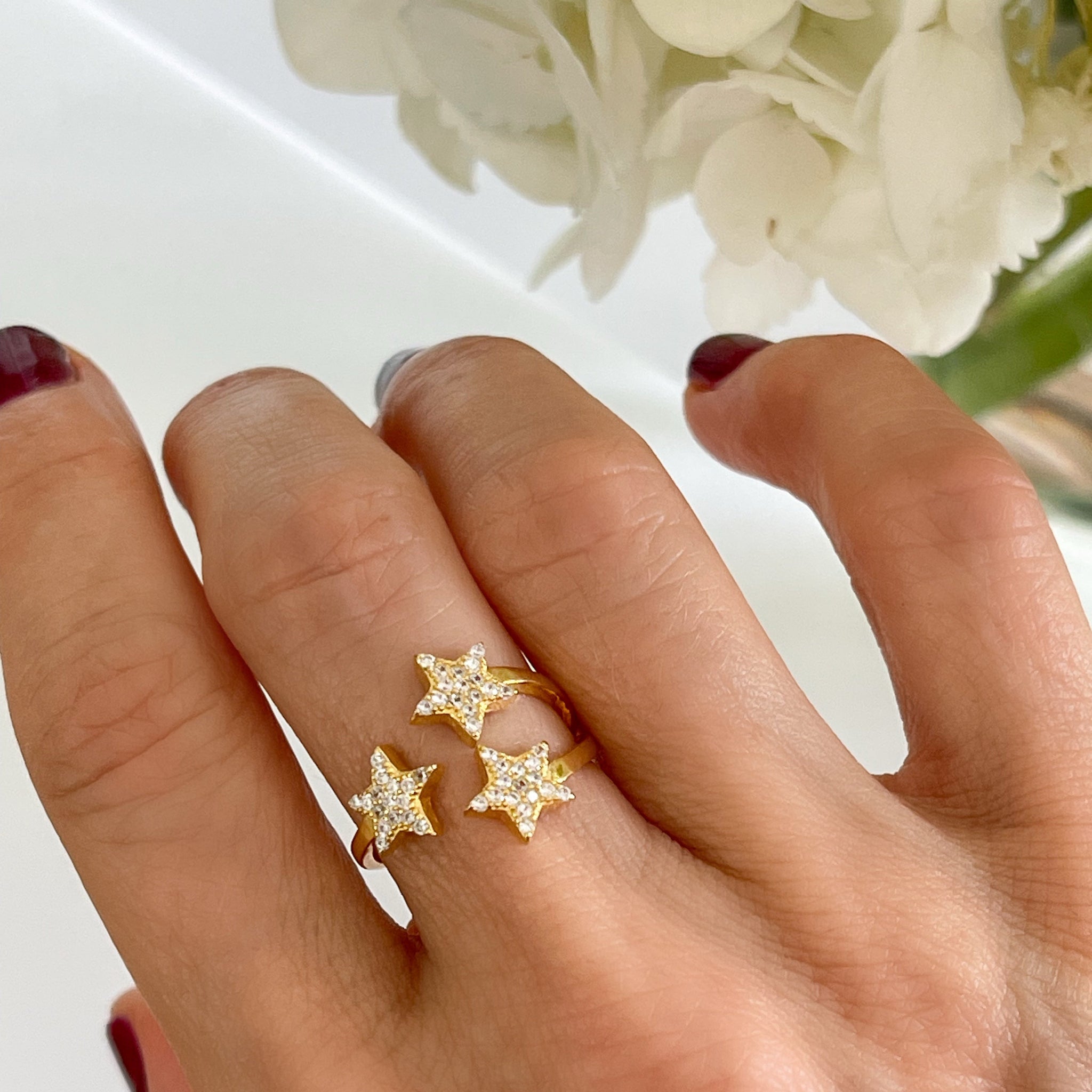 Wish Upon A Star Ring Gold Idalia Baudo Jewelry - Main Image