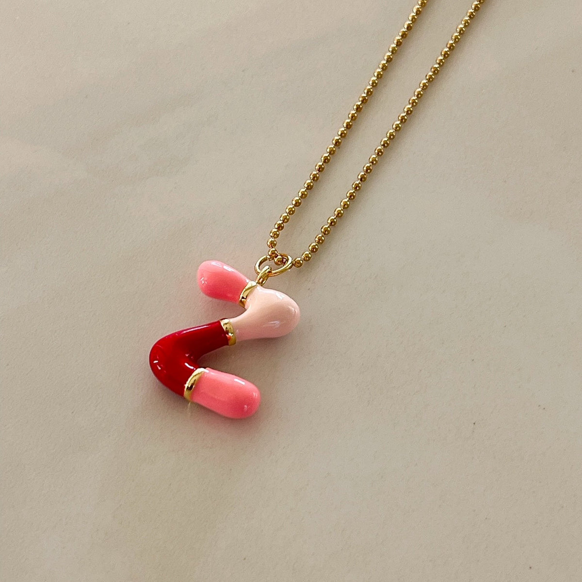 Z Intial Charm Letter Necklace