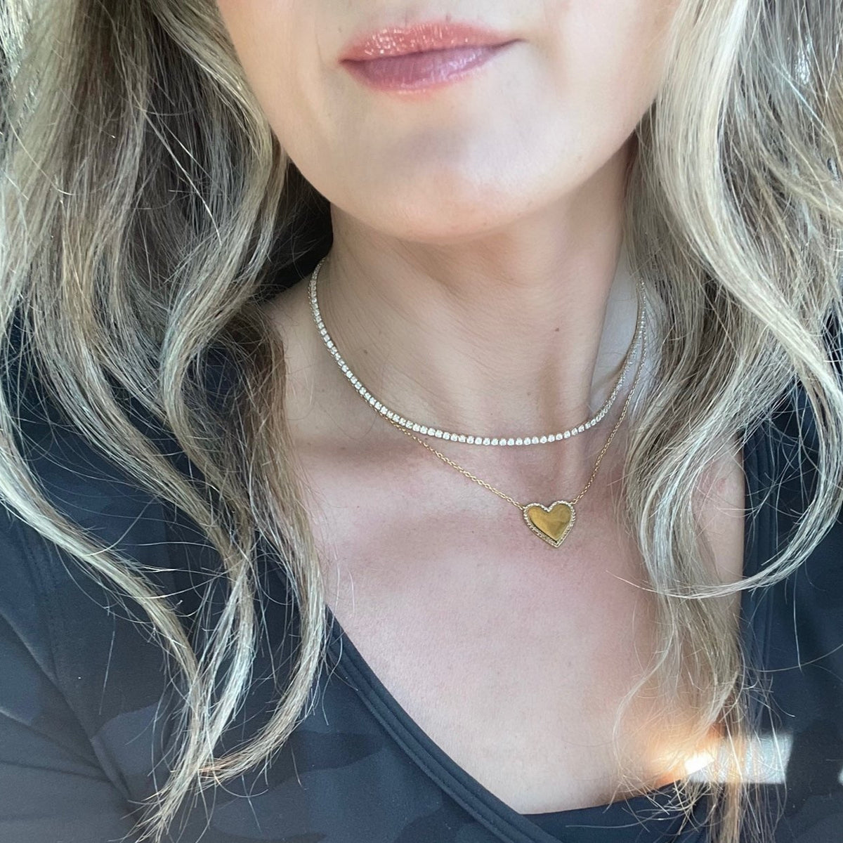 Eternity Pavé Heart Necklace