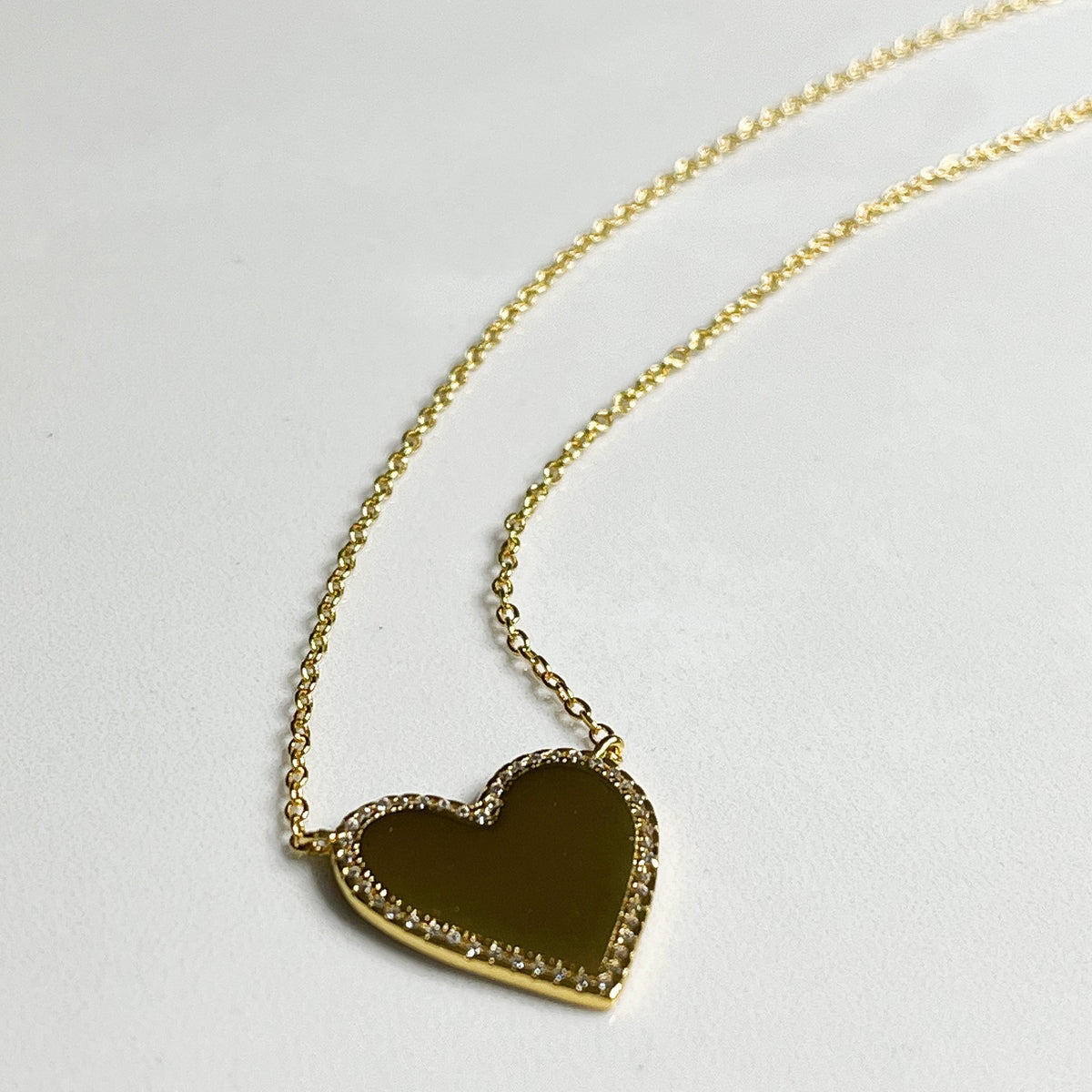 Eternity Pavé Heart Necklace