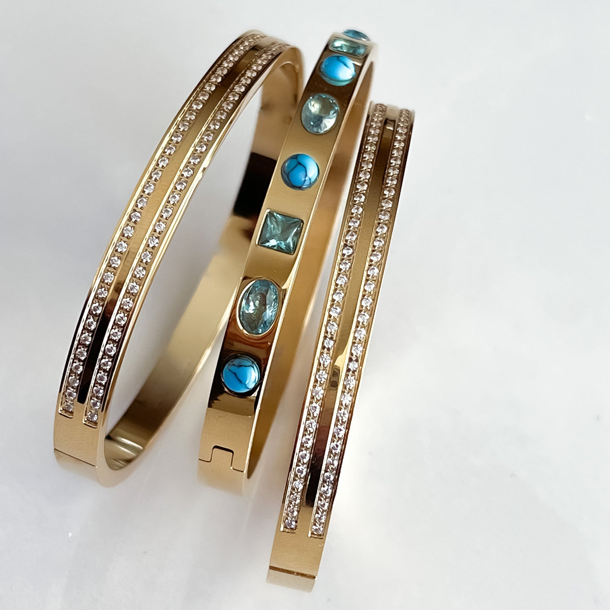 Kaleidoscope Turquoise Bangle Cuff