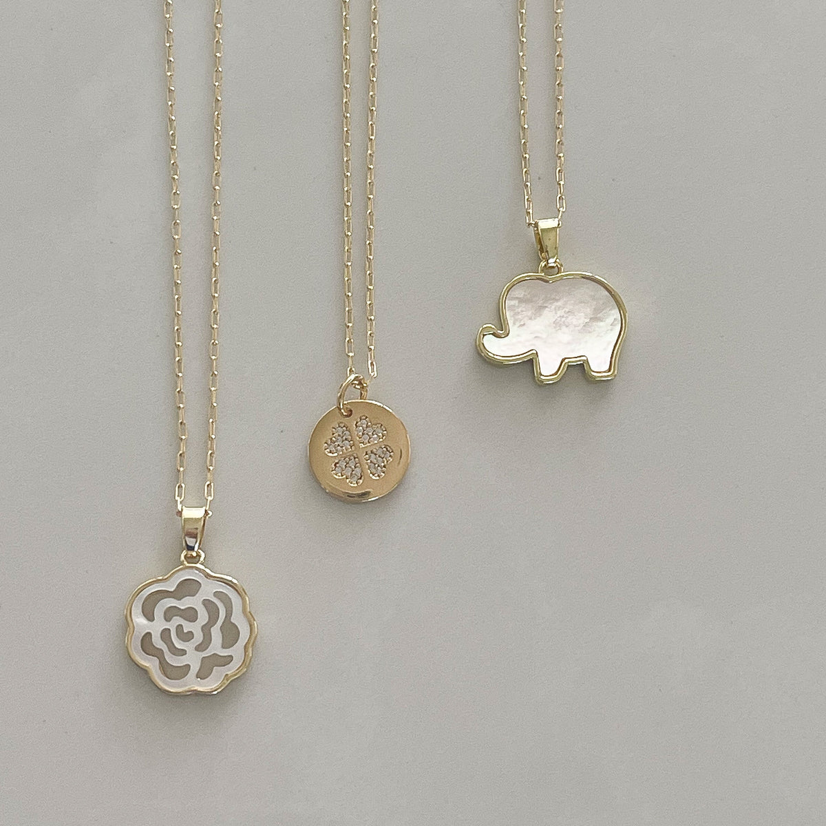 Prosperity Elephant Charm Necklace