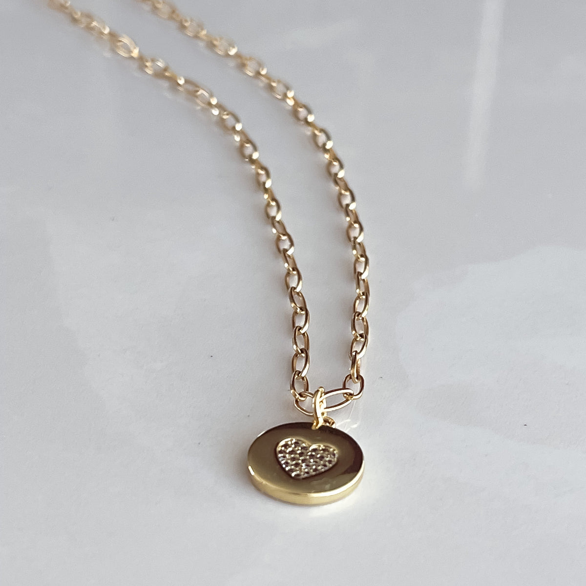 Pavé Mini LOVE Heart Medallion