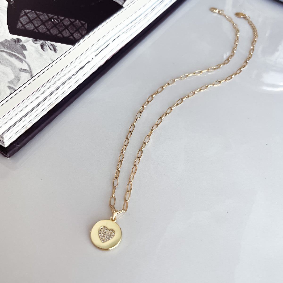 Pavé Mini LOVE Heart Medallion