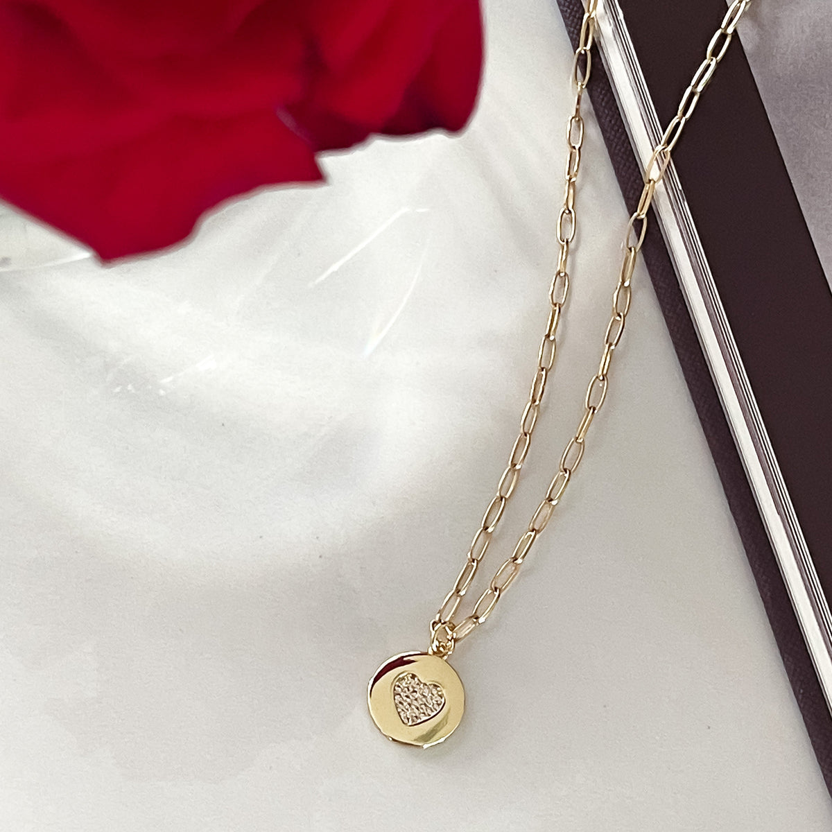 Pavé Mini LOVE Heart Medallion