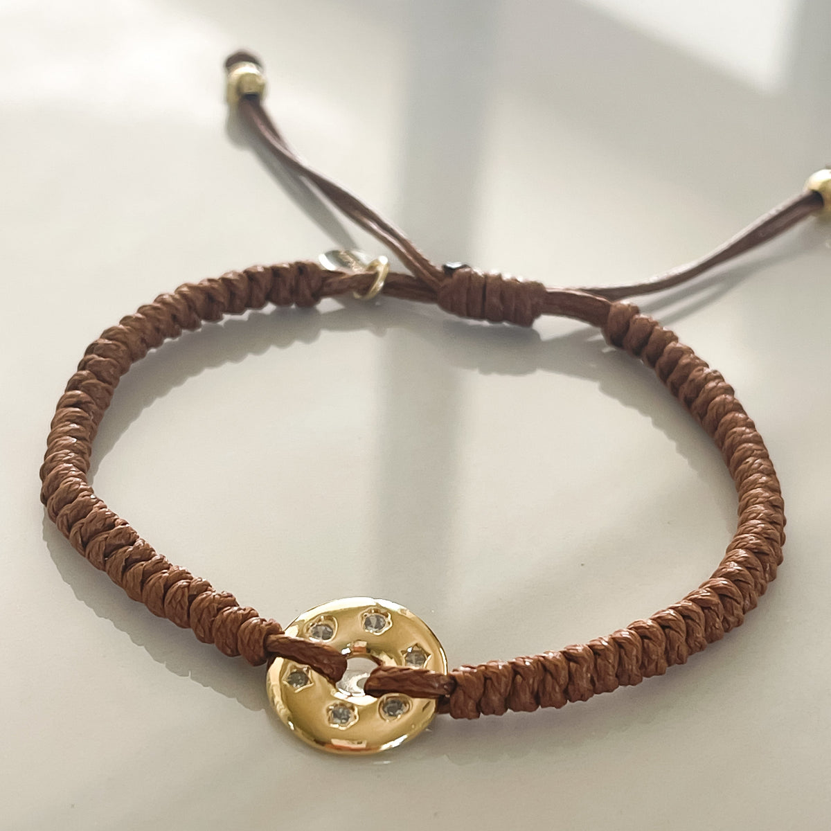 Capri Golden Circle Woven Bracelet
