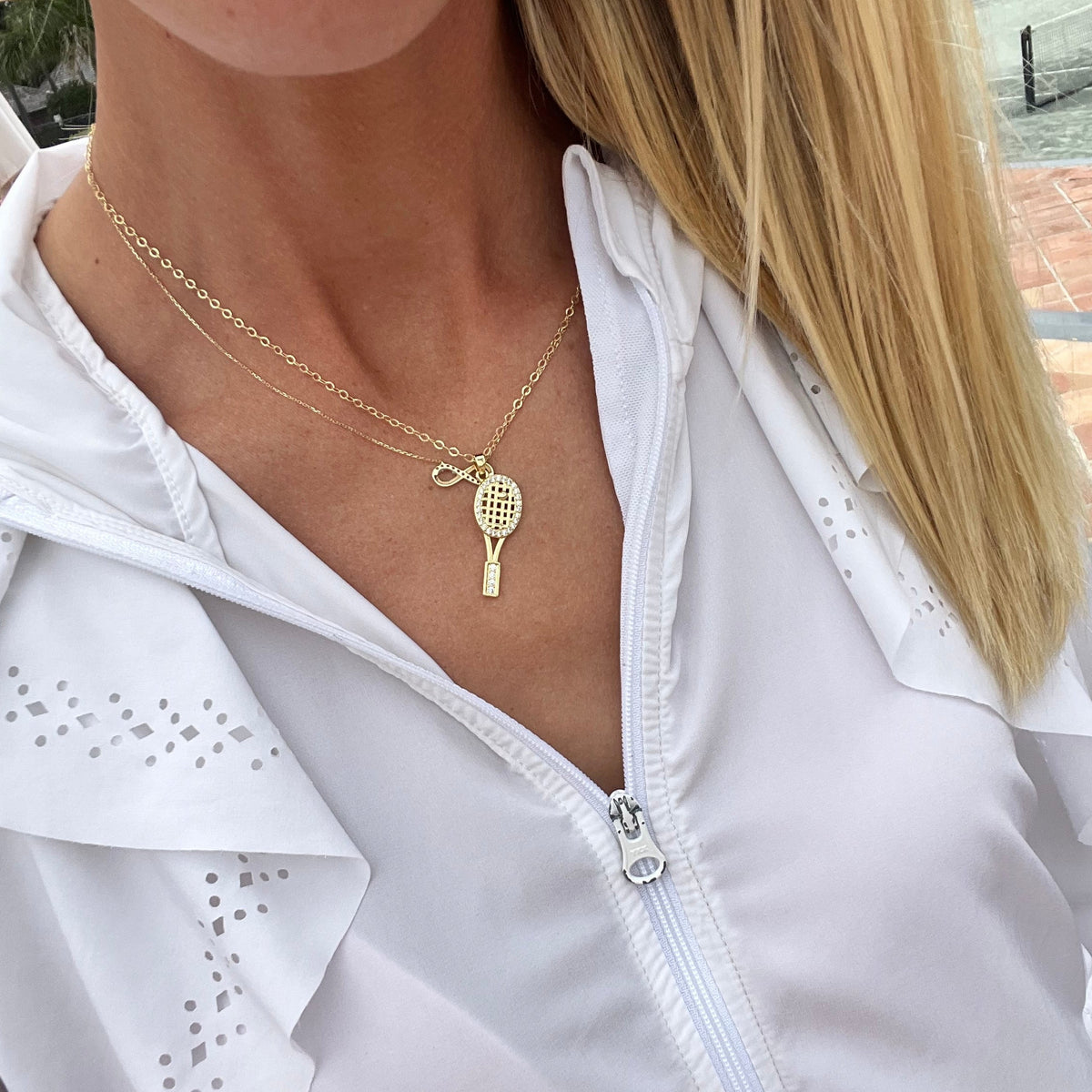 Ema Tennis Charm Necklace