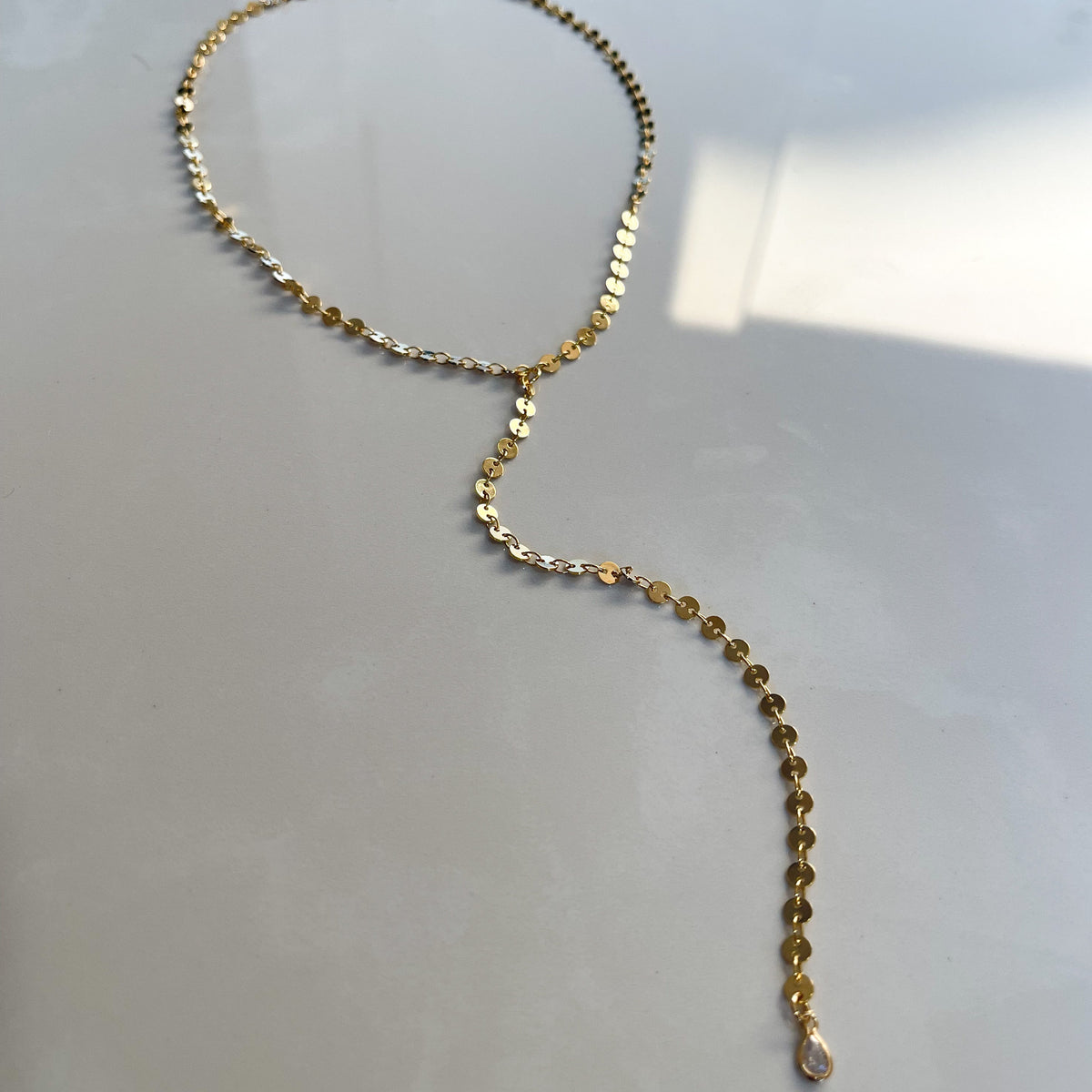 Halo Lariat Necklace