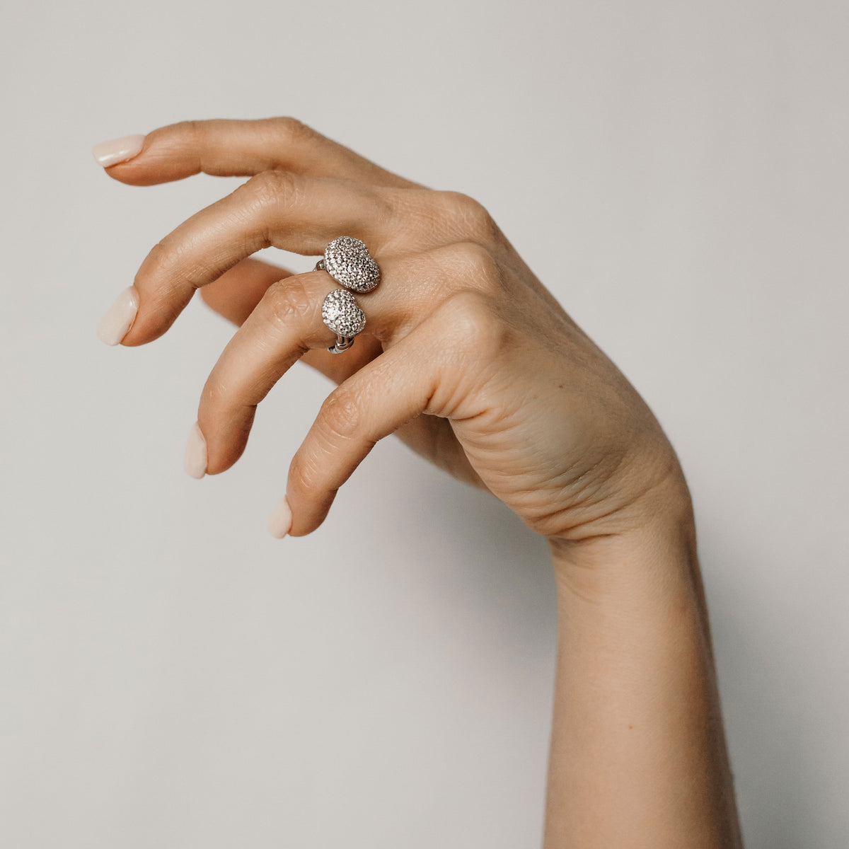 Pavé Heart to Heart Ring