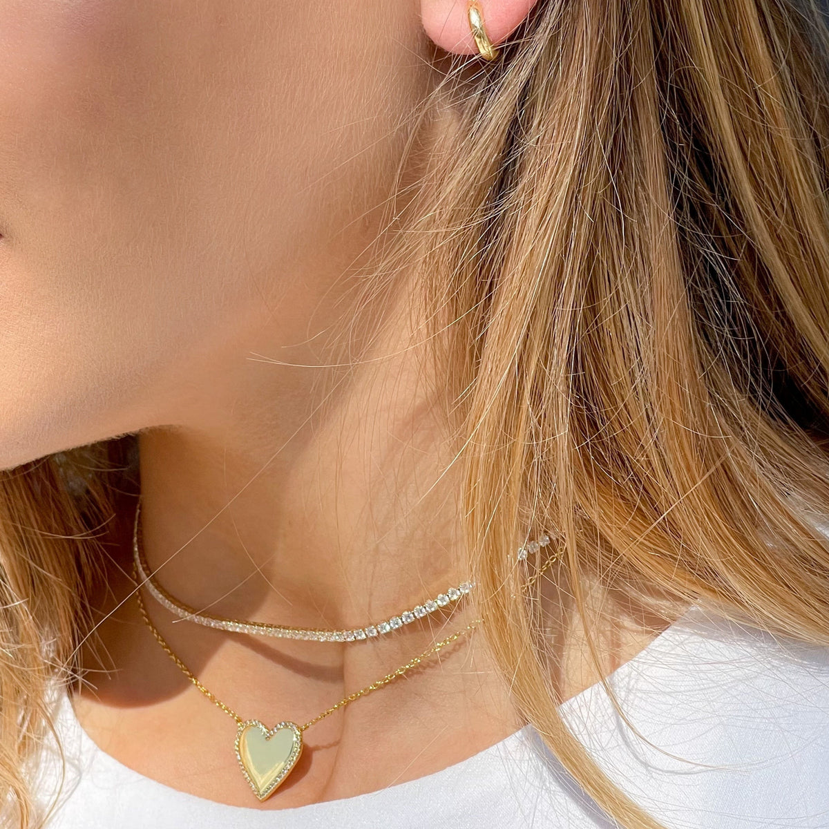 Eternity Pavé Heart Necklace