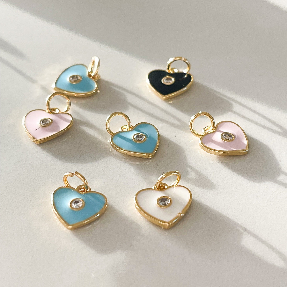 Endless Love Mini Heart Charm Necklace - White