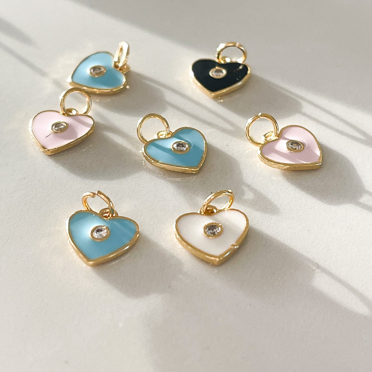 Endless Love Mini Heart Charm Necklace - Pastel Pink