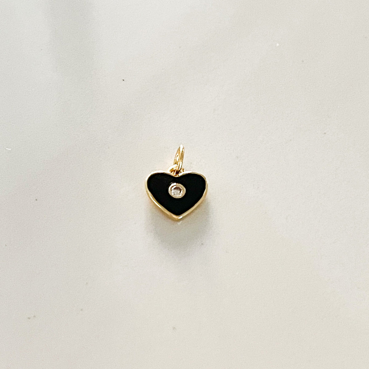 Endless Love Mini Heart Charm - Black