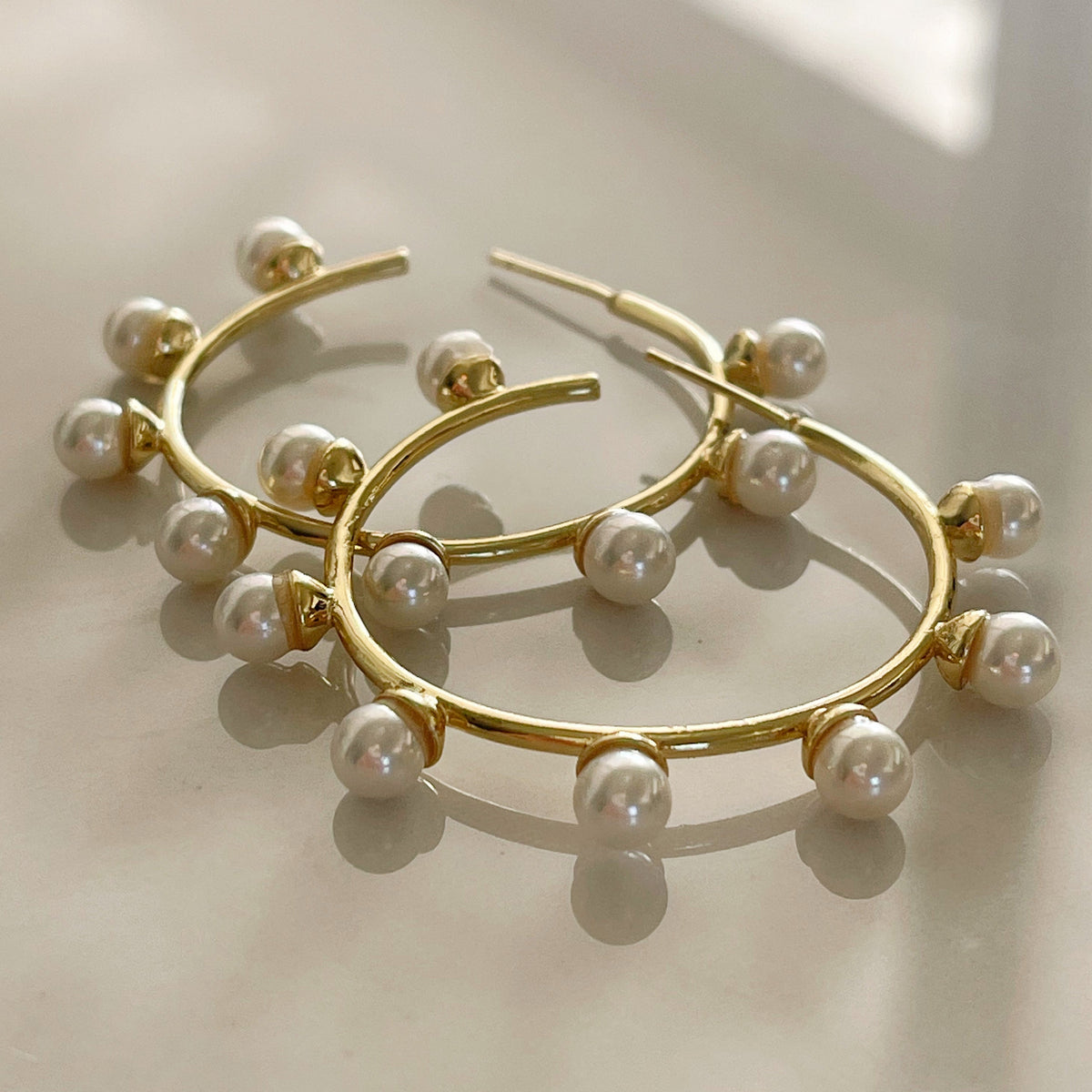 Sea Mist Pearl Hoop Dreams