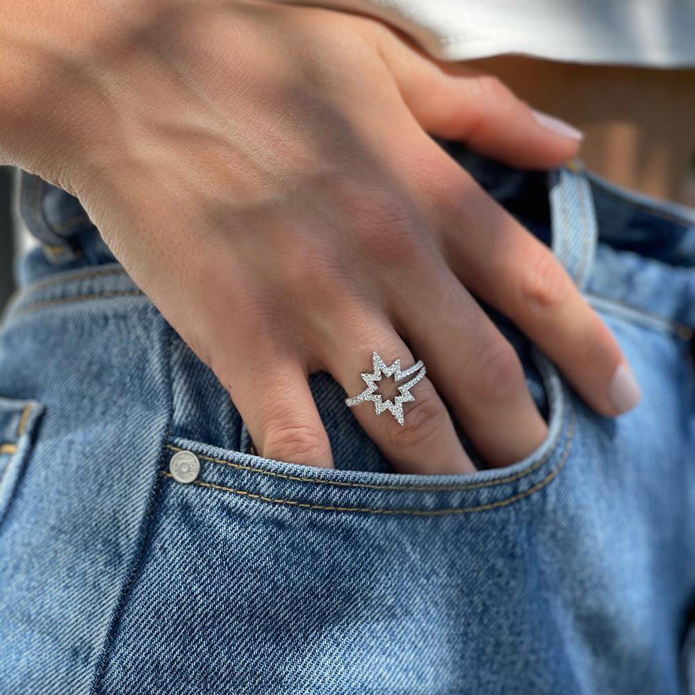 Pavé Shooting Star Ring